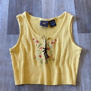vintage looking cropped tank top